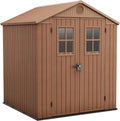 Capanno da Giardino Keter Darwin 6x6 in Resina, Marrone Legno, 3,3 mq