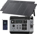 OUKITEL Generatore Solare 3200W P2001E Pro con 2 Pannelli da 200W, Power Station Portatile 2048Wh, Batteria LiFePO4 Ricarica Rapida, 16 Porte, Controllo APP per Campeggio e Emergenze