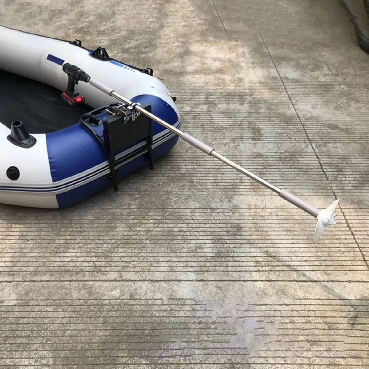 Kit Motore Elica per Canoa e Kayak, Motore Fuoribordo Portatile in Alluminio con Morsetto
