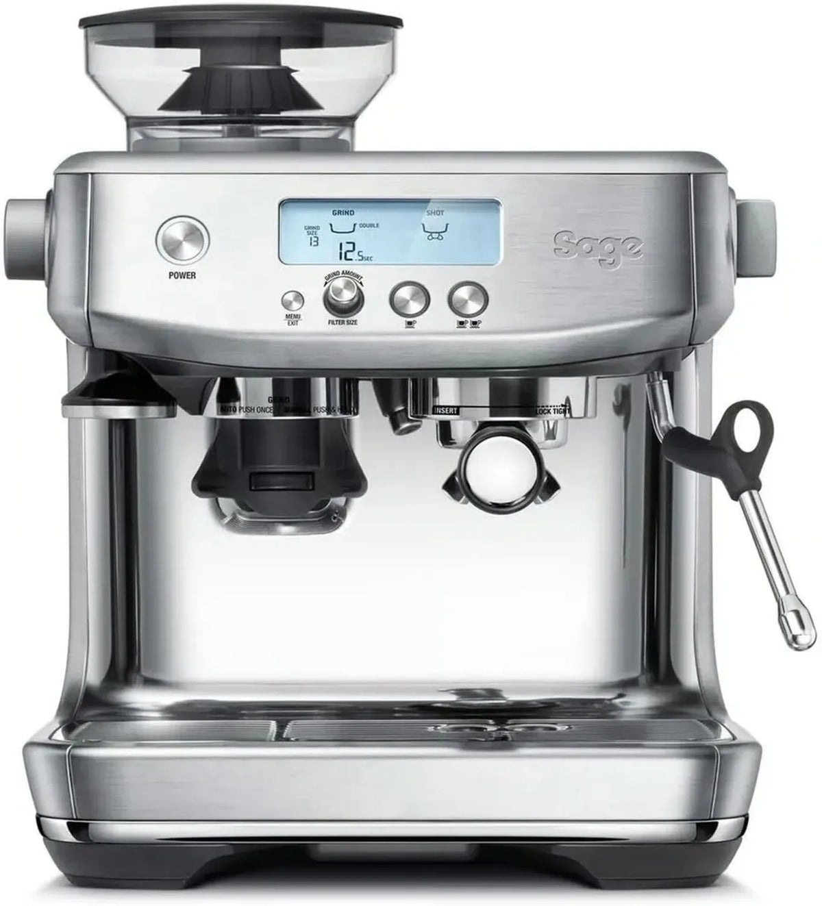 Sage - Macchina da Caffè Professionale con Macinacaffè Regolabile e Riscaldamento Rapido