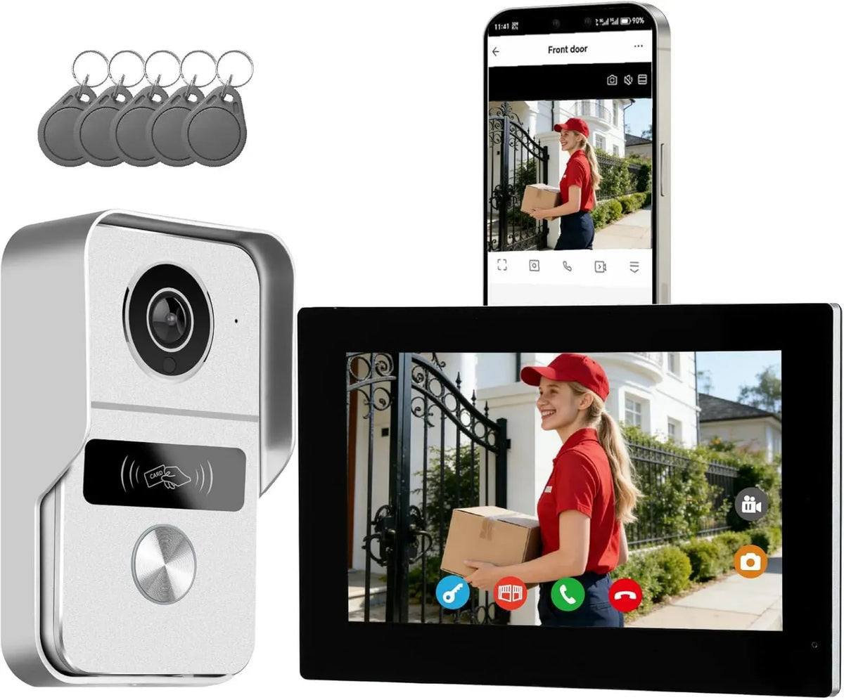 Videocitofono 2 Fili 1080p con Audio Bidirezionale e Controllo RFID