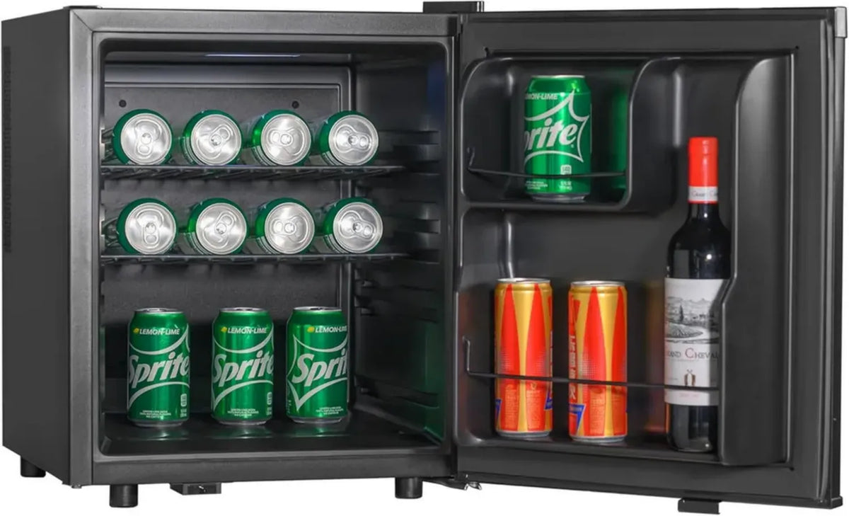 Frigorifero Minibar Professionale 45L, Ripiani Adattabili, LED, Nero