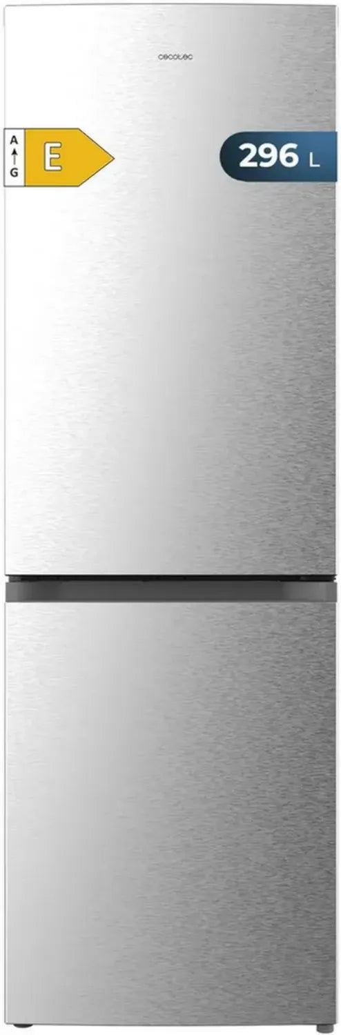 Frigorifero Combinato 296L Cecotec con DeFrost, Bolero Inox, 185cm x 60cm, Efficienza Energetica, Luci LED, Porte Reversibili