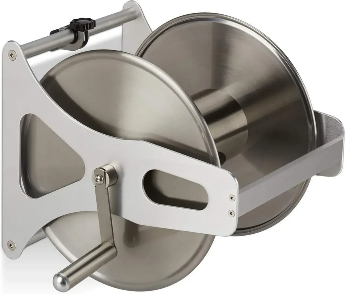 Porta Tubo da Giardino in Acciaio Inox, Montaggio a Parete o Terra, 30,5x45x36,5 cm, Senza Tubo