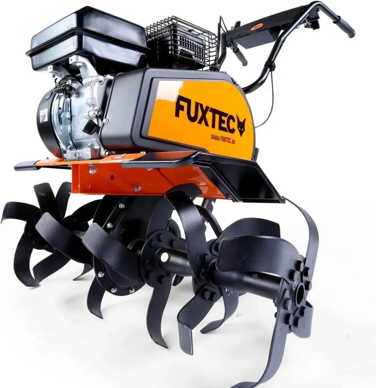 Motozappa a Benzina 212cc 4 Tempi con Ruote, Larghezza Lavoro Fino a 85cm, FUXTEC AF1212