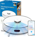 Robot Aspirapolvere Tapo RV30 Max con Mappatura Avanzata, 5300Pa, Navigazione Intelligente, Barriere Virtuali, Compatibile con App e Assistenti Vocali