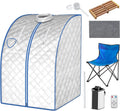 Sauna a vapore portatile: con telecomando, design portatile, 3 L, 1000W, argento, RELAX4LIFE