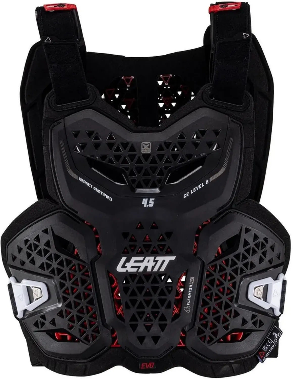 LEATT Protezione Pettorale 4.5 Evo - Nero - Taglia L/XL per 172-184cm