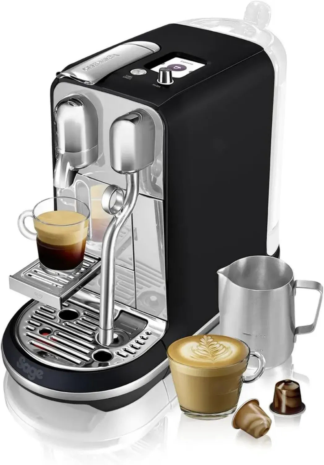 Sage Creatista Plus Macchina per Espresso con Display TFT, Nero Opaco