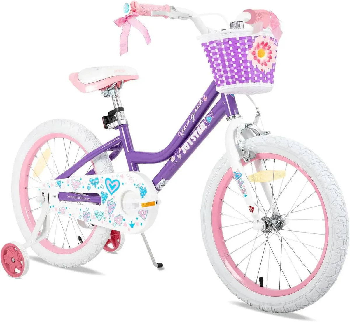 JOYSTAR Bicicletta Bambini con Rotelle e Cestino, Misure 12-20 Pollici, Età 2-13 Anni