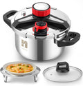 Pentola a Pressione 5L in Acciaio Inossidabile con Accessori per Cottura
