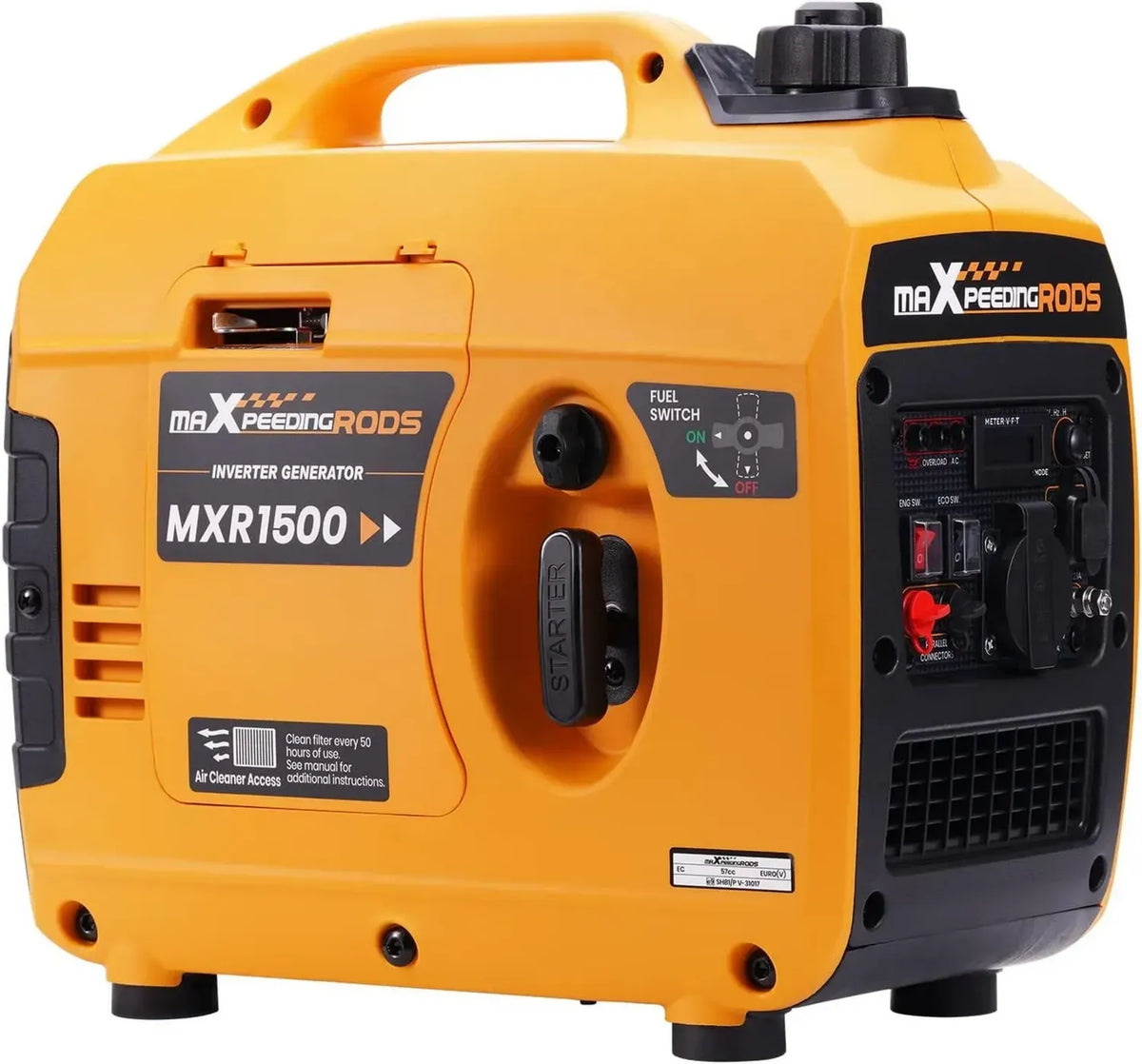 Generatore Portatile 1200W a Benzina Inverter, Super Silenzioso con Prese USB e 230V, Ideale per Campeggio e Viaggi
