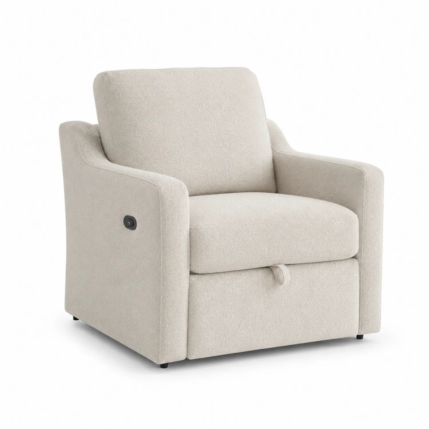 Poltrona reclinabile in poliestere Beige con schienale regolabile