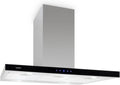 Klarstein Madonna - Cappa Aspirante a Isola 90 cm, 500 m³/h, Illuminazione LED, Controllo Touch, Nero/Argento