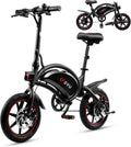 Bicicletta Elettrica Pieghevole DYU 14'' con Assistente di Pedalata, Compatta e Regolabile per Adulti