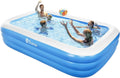 Piscina Gonfiabile Rettangolare per Famiglie con Adulti e Bambini, 241x142x56 cm, Giochi Acquatici Estivi da Giardino
