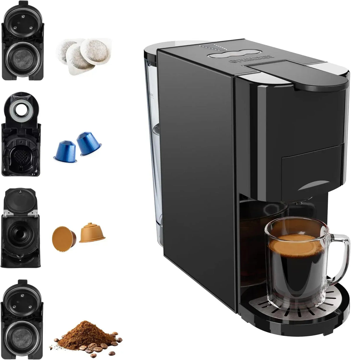 Macchina da caffè multi-capsula 4-in-1, pompa 19 bar, 800 ml, 1450 W, compatibile Nespresso® e Dolce Gusto®
