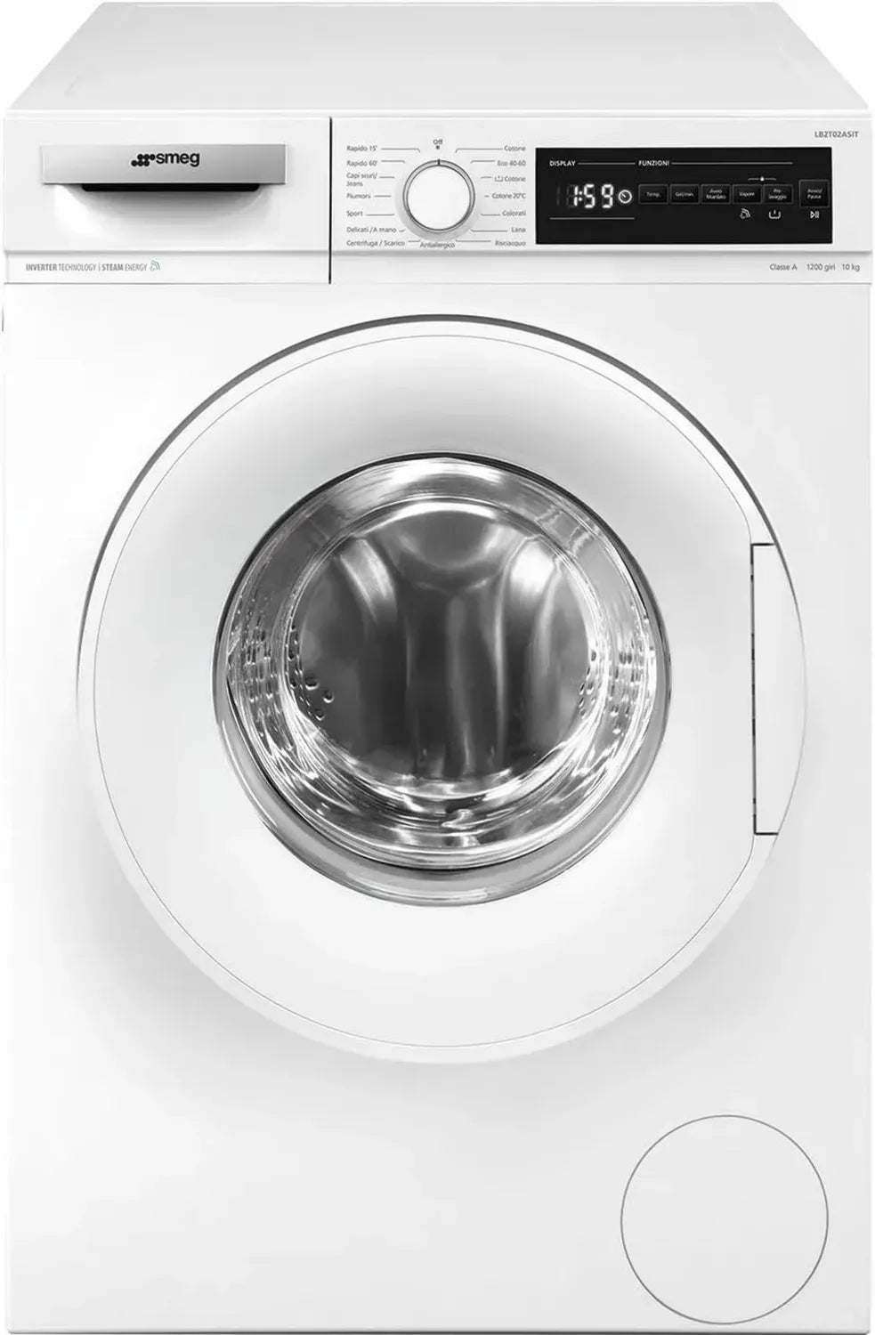 Smeg LB2T02ASIT - Lavatrice 10 kg, 1200 rpm, Installazione libera, Classe A