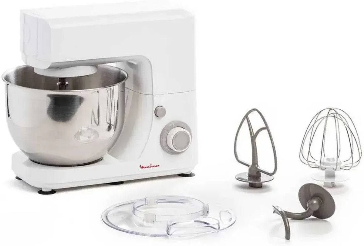 Moulinex Masterchef Essential Impastatrice 800W, 4.8L, 6 Velocità, Bianco