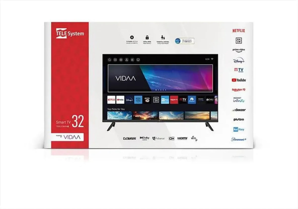 Smart TV LED 32 Pollici TELE System TS32EL con Wi-Fi