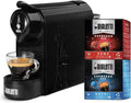 Bialetti Gioia Macchina per Caffè Espresso con 32 Capsule Incluse, Solo Compatibile con Capsule, Colore Nero