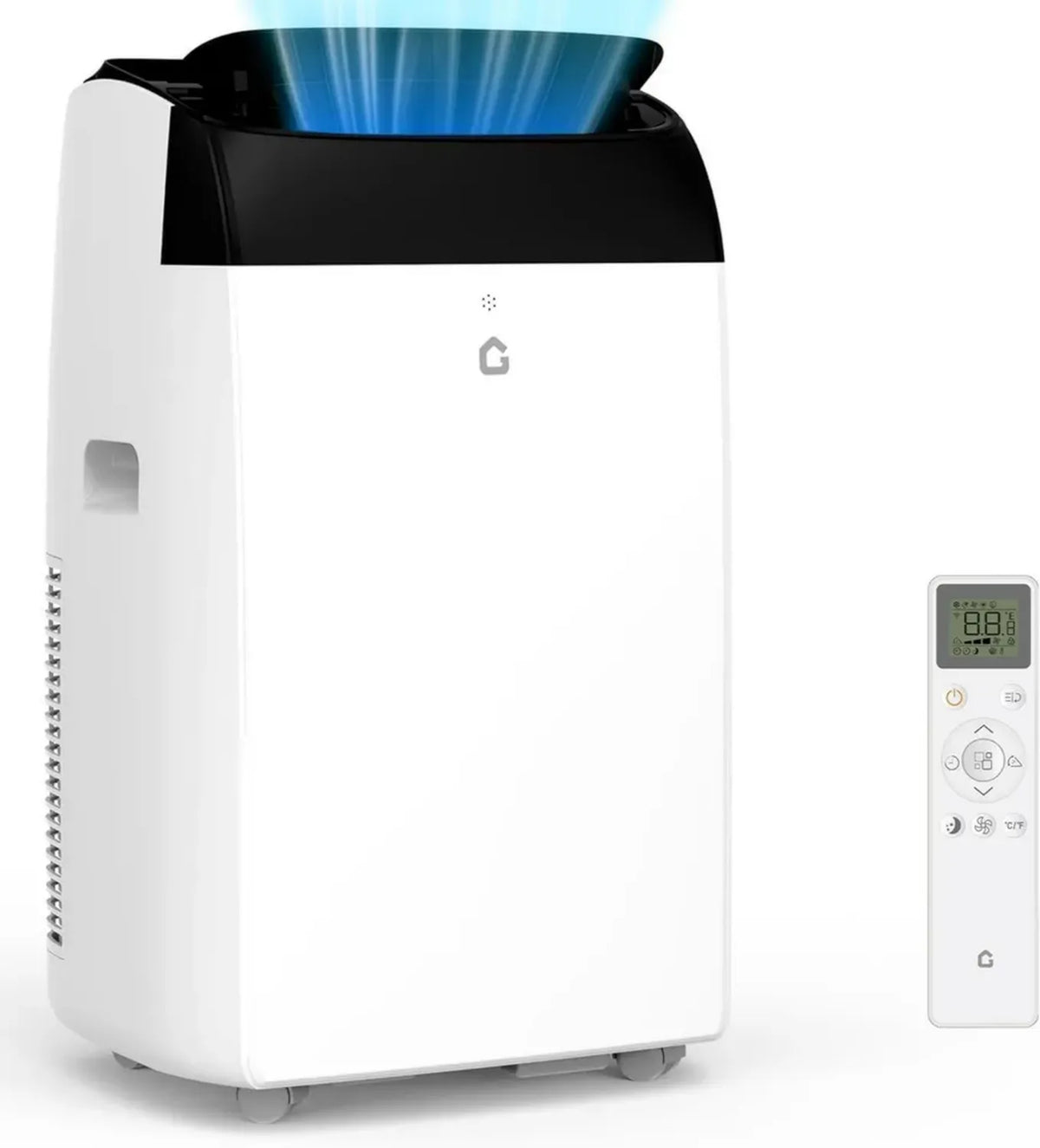 Climatizzatore Portatile 10000BTU con Telecomando, Raffreddamento, Ventilazione e Deumidificazione, 2 Velocità, Timer 24h, Gas Ecologico R290