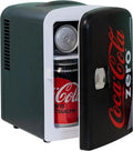 Frigorifero Portatile 4L Coca Cola Zero per Auto e Casa, Silenzioso e Compatto per Bevande e Cura della Pelle