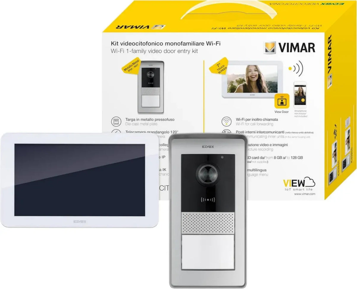 Kit Citofono WIFI Vimar K42945 con Schermo Touch e RFID
