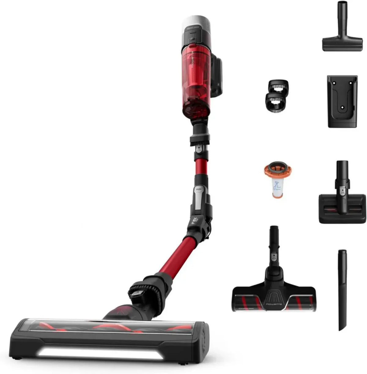 Rowenta X-Force Flex 9.60, scopa elettrica senza fili, potenza straordinaria 100 AW, accessori completi, tecnologia Flex, autonomia di 45 minuti, modello RH2099WO