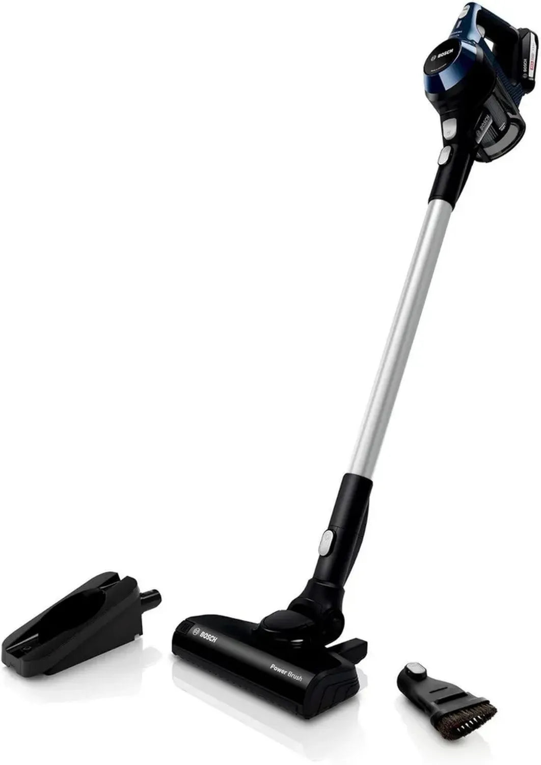 Bosch Scopa Elettrica Ricaricabile 18V, Senza Fili e Sacco, Multifunzione, Blu