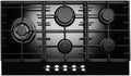 Piano Cottura a Gas Teknix 90 cm Nero con Bruciatore Wok 3,8 kW in Vetro