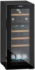 Cantinetta Vino Freestanding Cavin 18 Bottiglie, Collezione Northern, Nero, Doppia Zona Temperatura, LED