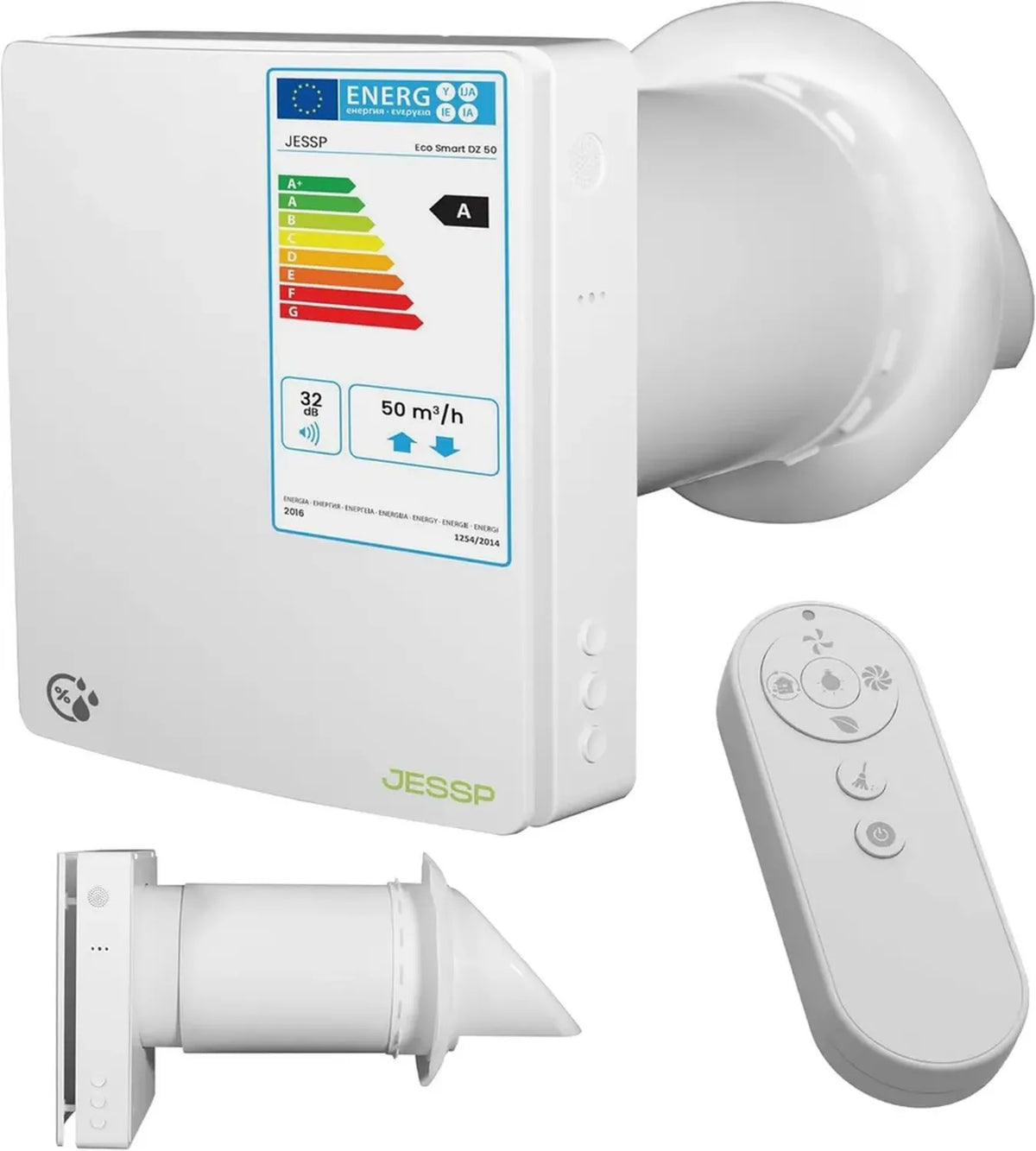 Sistema di ventilazione decentralizzato con recupero di calore, filtro avanzato F7 e connessione WiFi