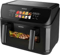Cecotec Air Fryer 10L - Cecofry&Grill Duoheat 10000, 2800W, Tripla Funzione: Friggitrice, Griglia, Piastra. Divider Mobile, Doppia Temperatura 40-200°C, Cottura Rapida e Uniforme
