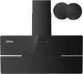 IsEasy Cappa Aspirante 90cm, 578 m³/h, 3 Livelli, Touch, 58 dB, Classe A++, Nero