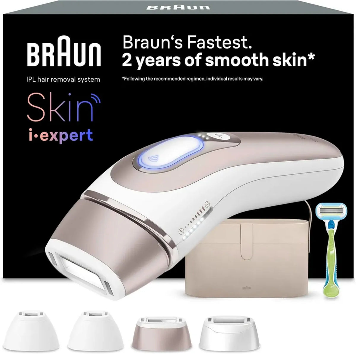 Braun Epilatore a Luce Pulsata IPL per Donna, Set Completo con Pochette e Rasoio Venus, Ideale per Viso e Corpo, Modello PL7387