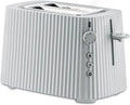 Tostapane Alessi Plissé 850W con Sei Livelli di Doratura in Resina Bianca